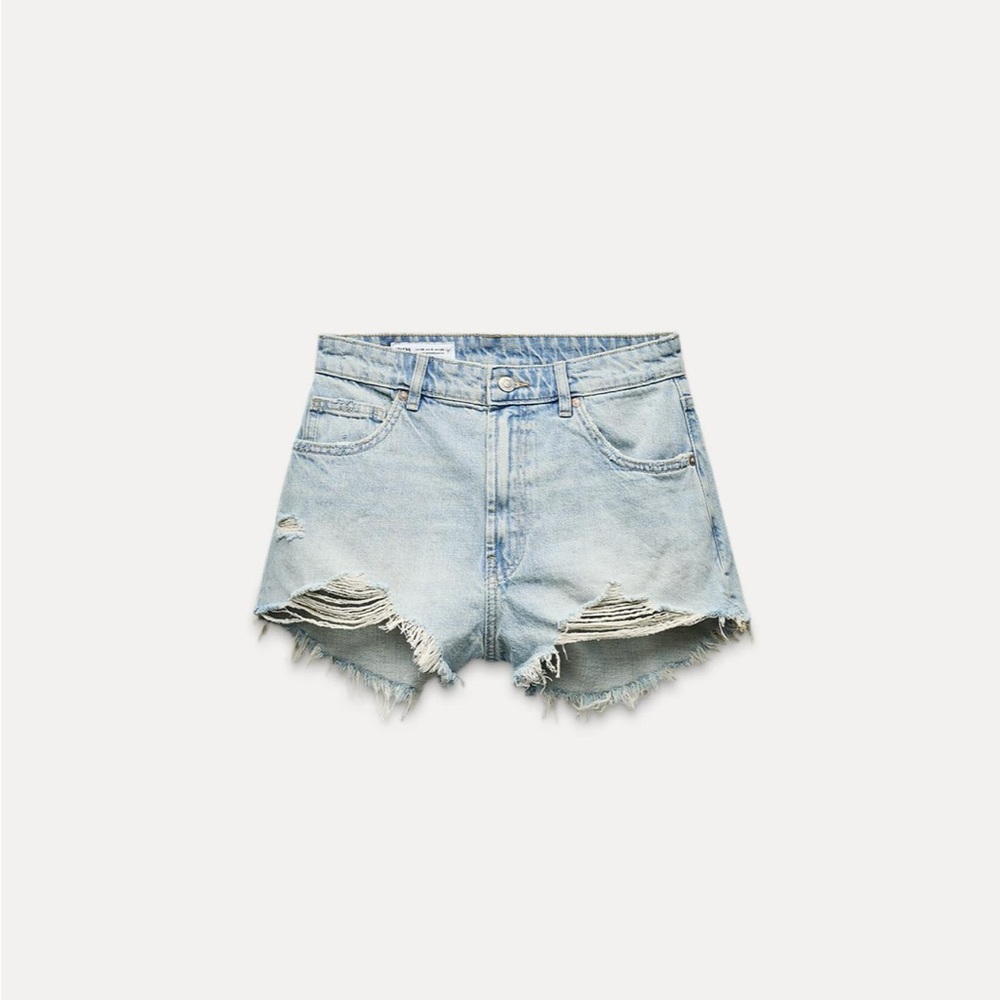 Zara light washed jean shorts - Picture 5 of 5